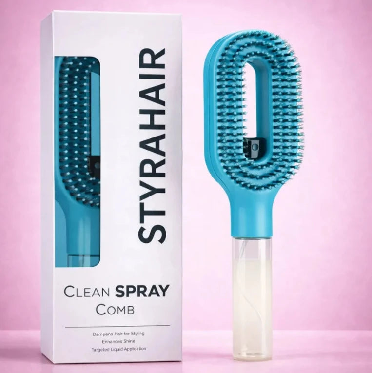 2 in 1 Spray Massage Comb Essential Oil Water Spray Bottle Anti Static Scalp Massager for Hair Detangling Daily Hair Care Salon