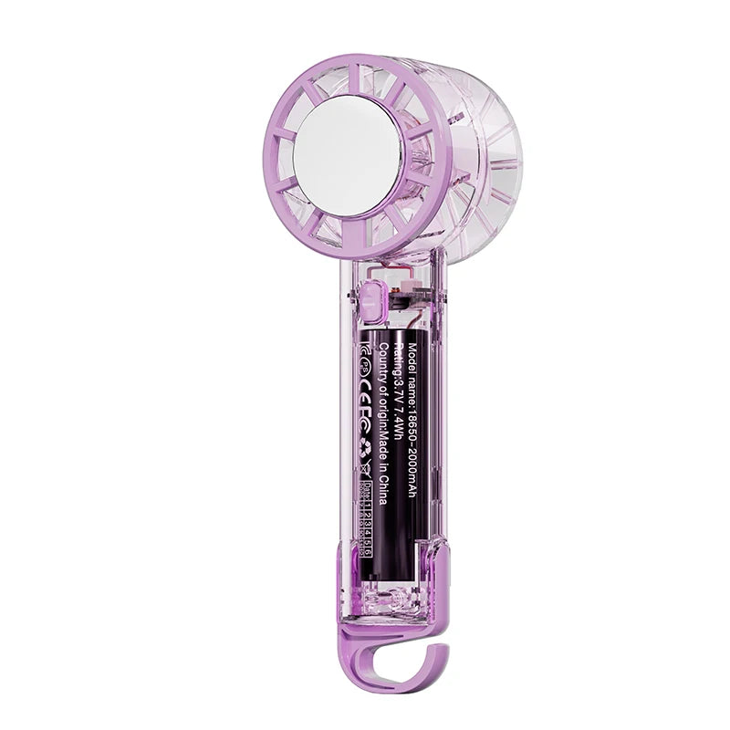 18°C Ice Cool Technology Handheld Fan Instant Cooling 2000mAh Portable Mini Fan For Outdoor Sports Work Study