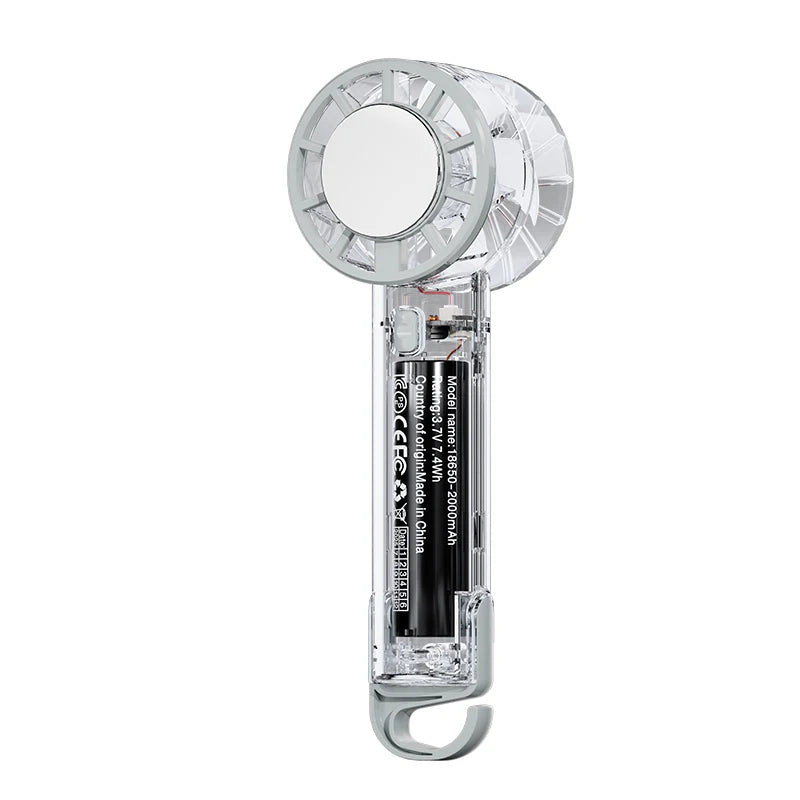 18°C Ice Cool Technology Handheld Fan Instant Cooling 2000mAh Portable Mini Fan For Outdoor Sports Work Study