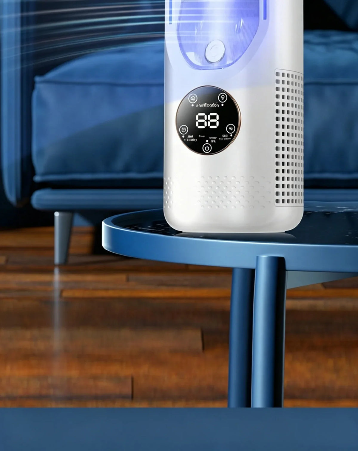 Hot Sale Portable Air Cooler Fan 3-in-1 Cooling Humidifier with RGB Night Light 100ml Water Tank Quiet Desktop Cooling Fan