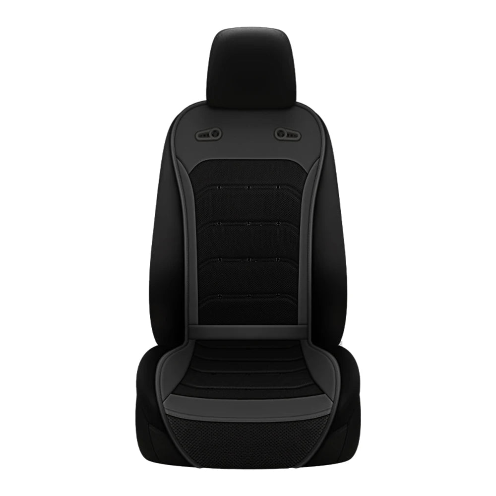 Cooling Car Seat Cushion, 12V/24V Front Seat Cooled Seat Cover with Intelligent Fans Summer Breathable Ventilated Seat Cushion