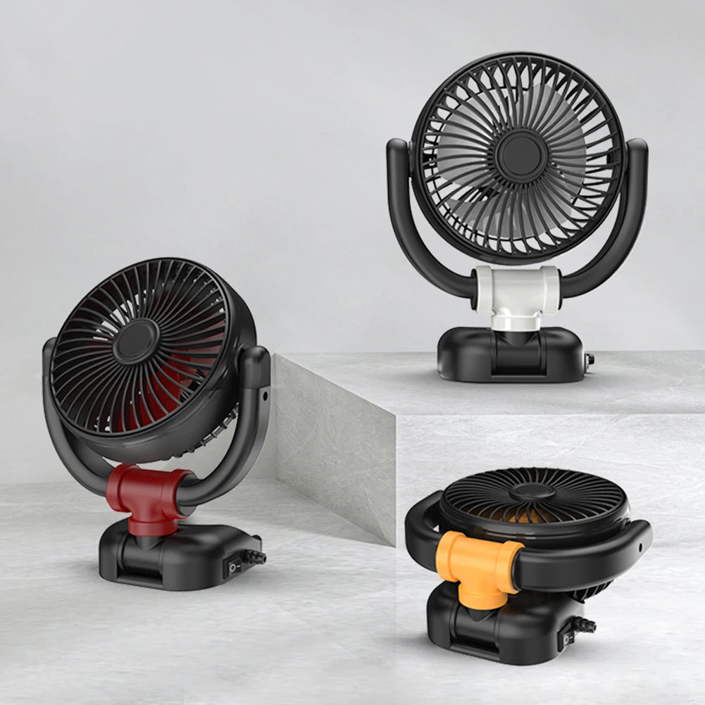 5V/12V/24V Electric Car Cooler Low Noise Auto Ventilation Fan 360 Rotation Dashboard Air Vent Cooling Fan Summer Car Accessories