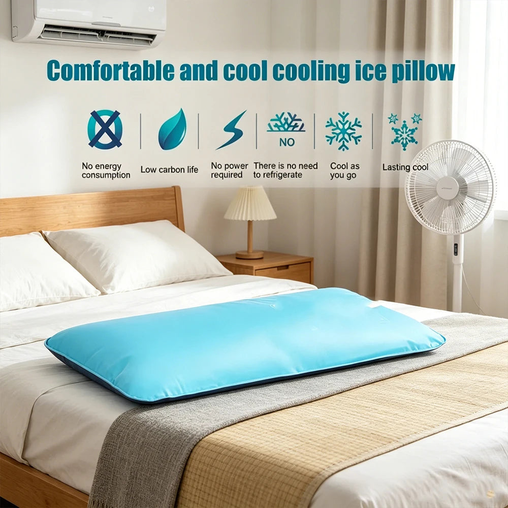 Cooling Pillow Gel Cooling Mat and Cooling Pillow Sleeping Pad Easy-to-Use Summer Cool Pillows Cold Pillow for Kids Students