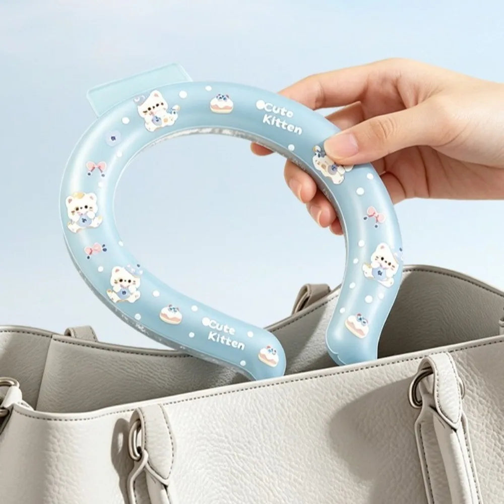 Cooling Tool Cartoon Neck Cooling Ring Sunstroke Prevention Lasting Neck Cooling Tube Wearable Freezable Ice Pack Beach Travel