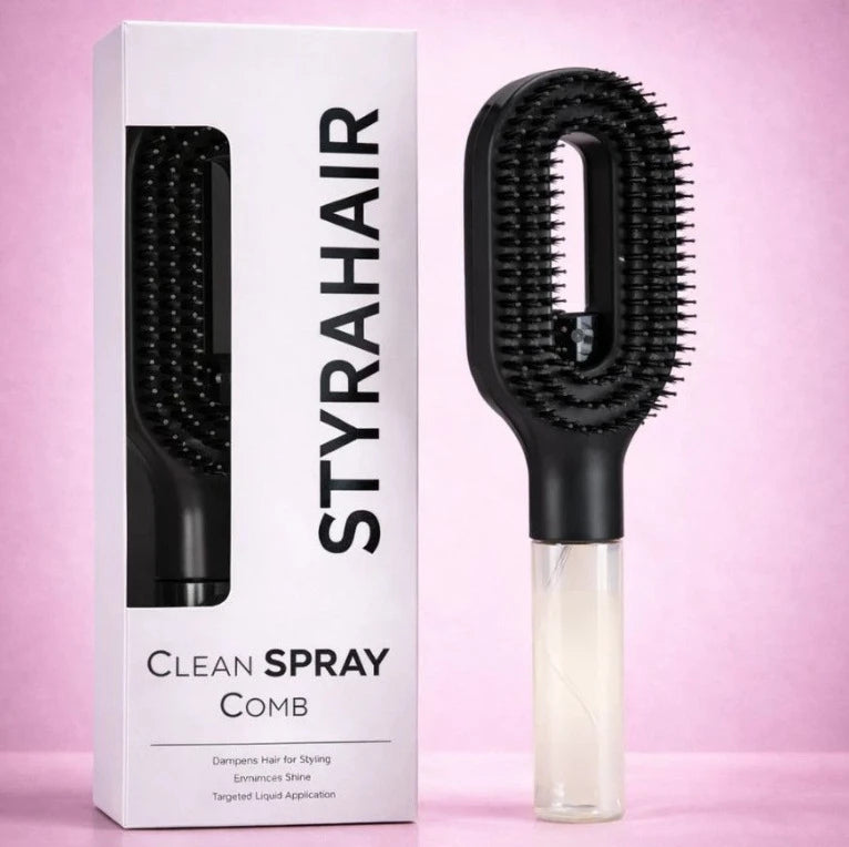 2 in 1 Spray Massage Comb Essential Oil Water Spray Bottle Anti Static Scalp Massager for Hair Detangling Daily Hair Care Salon