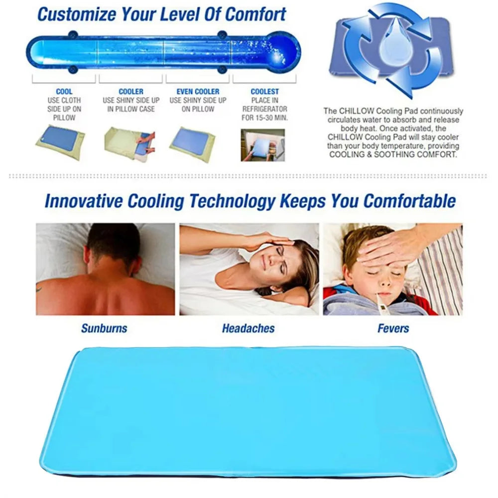 Cooling Pillow Gel Cooling Mat and Cooling Pillow Sleeping Pad Easy-to-Use Summer Cool Pillows Cold Pillow for Kids Students