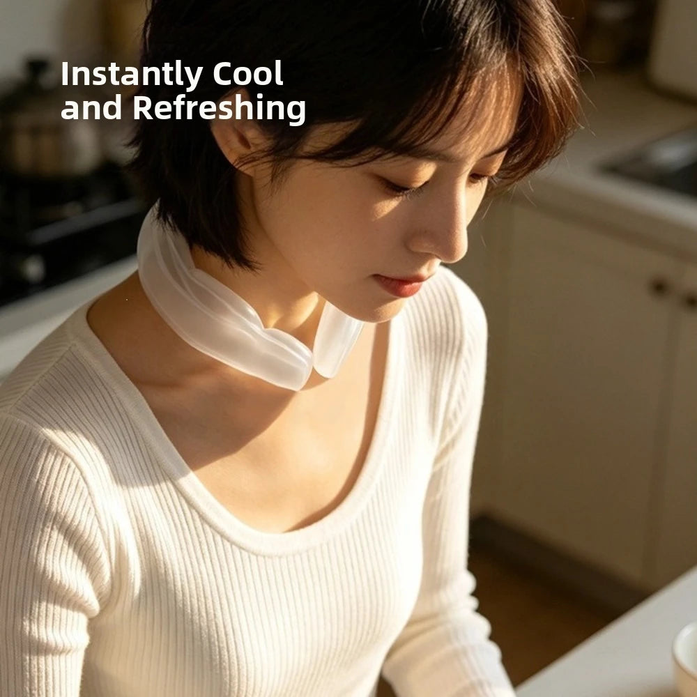 Cool Tube Reusable Neck Cooling Ring Lasting Wearable Neck Cooler Collars Freezable Sunstroke Prevention Ice Pack Running