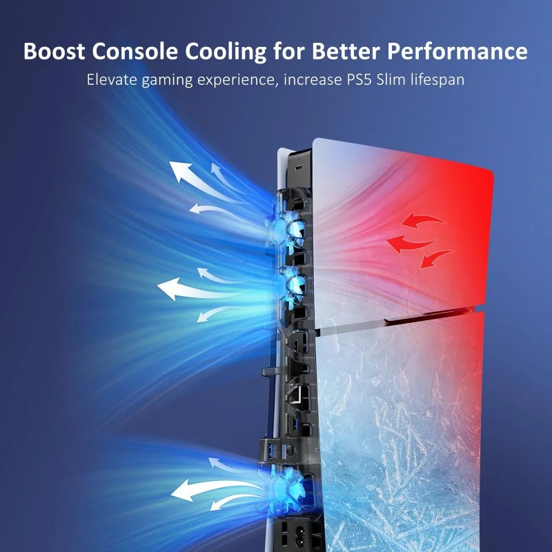Cooling Fan For Play Station Playstation PS 5 PS5 Slim Game Console Cooler Ventilator Refrigerator USB Table Exhaust Ventilation