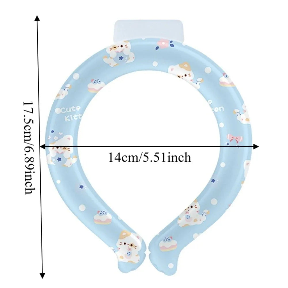 Cooling Tool Cartoon Neck Cooling Ring Sunstroke Prevention Lasting Neck Cooling Tube Wearable Freezable Ice Pack Beach Travel
