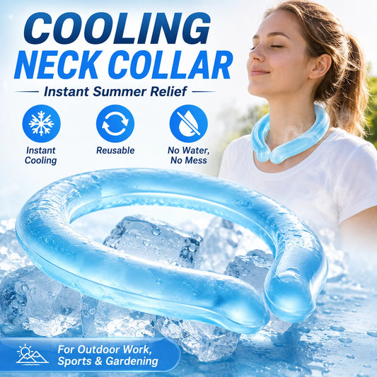 Cooling Neck Ring Ice Collar Summer Cooling Band Women Outdoor Heat Relief Neck Cooler Portable Reusable Cold Therapy Accessory