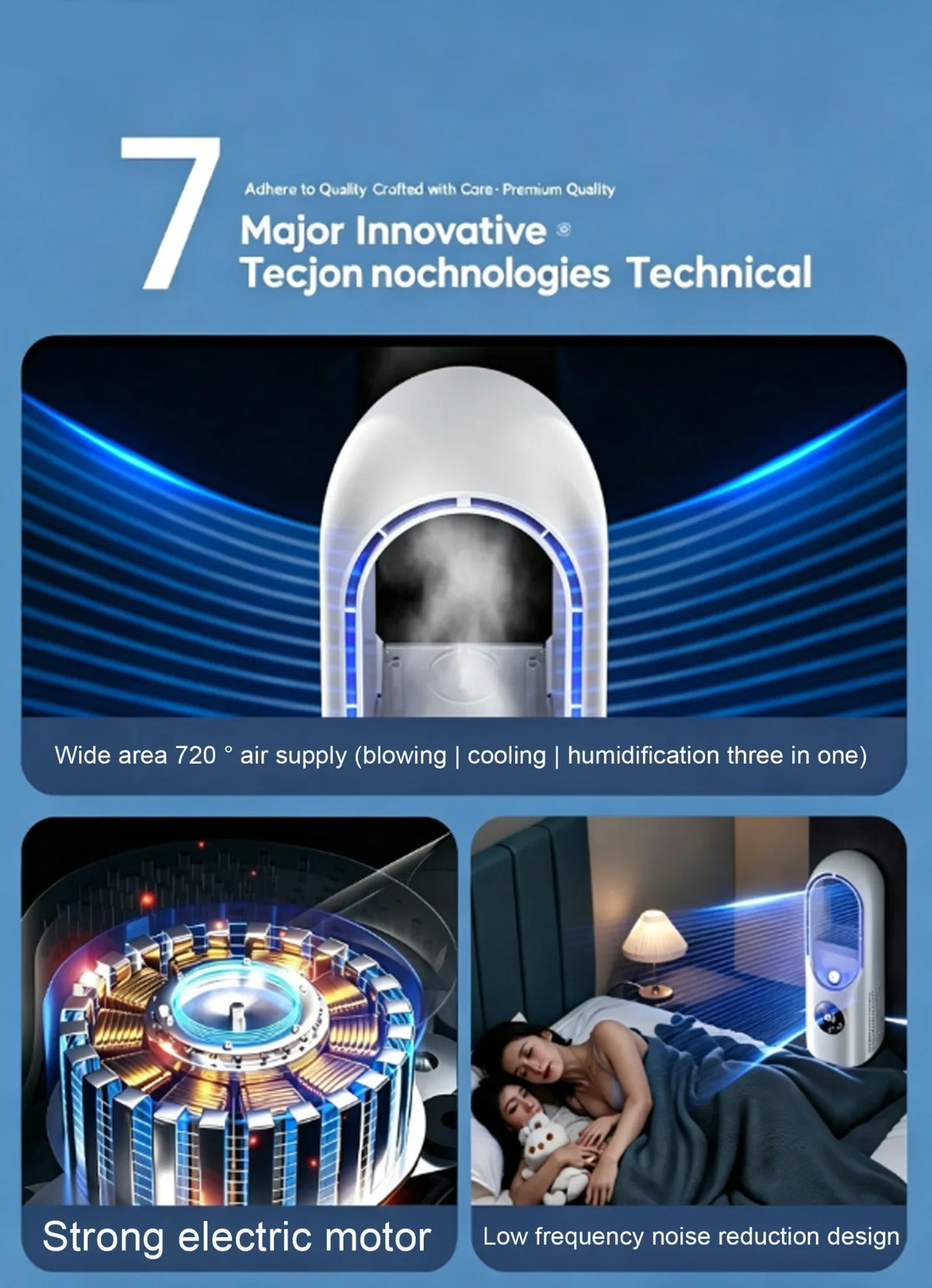 Hot Sale Portable Air Cooler Fan 3-in-1 Cooling Humidifier with RGB Night Light 100ml Water Tank Quiet Desktop Cooling Fan