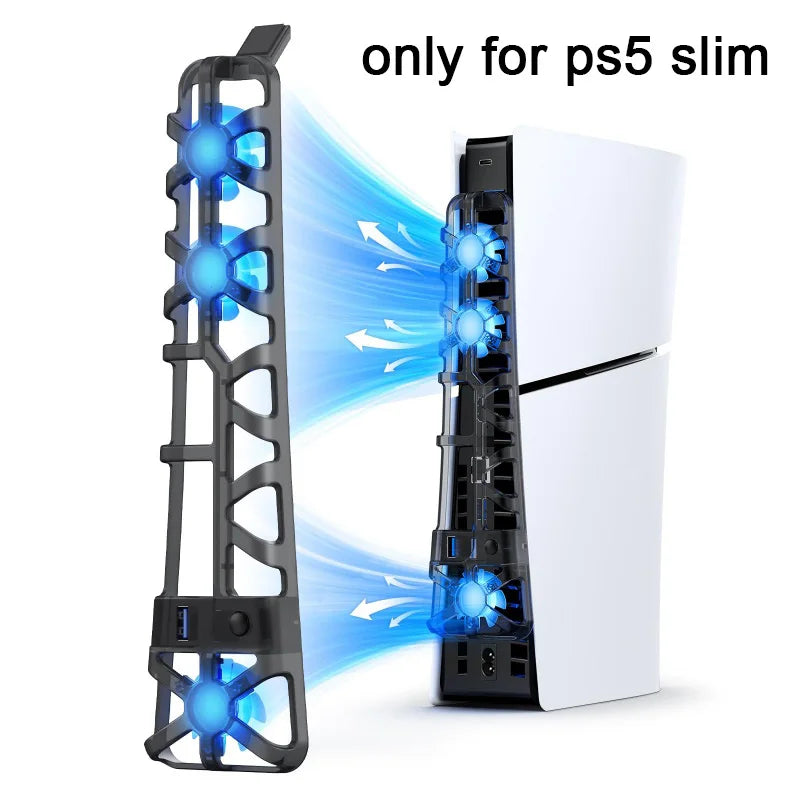 Cooling Fan For Play Station Playstation PS 5 PS5 Slim Game Console Cooler Ventilator Refrigerator USB Table Exhaust Ventilation