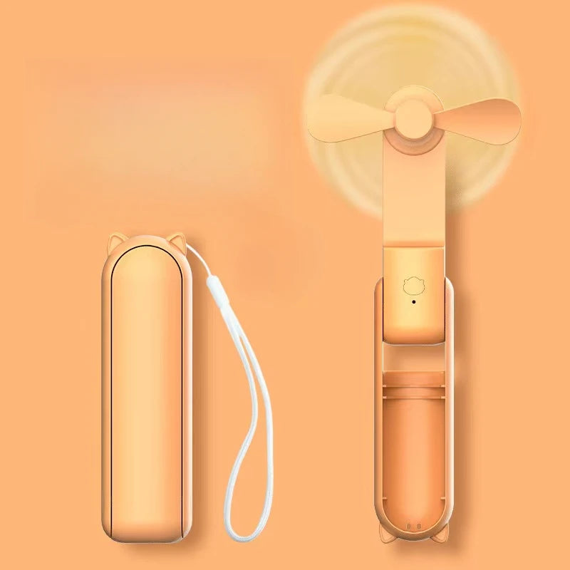 Cooling Fan 8000mAh USB Hanging Neck Fan Portable Leafless Mini Charging Mute LED Digital Display Electric Air Cooler, Cool.