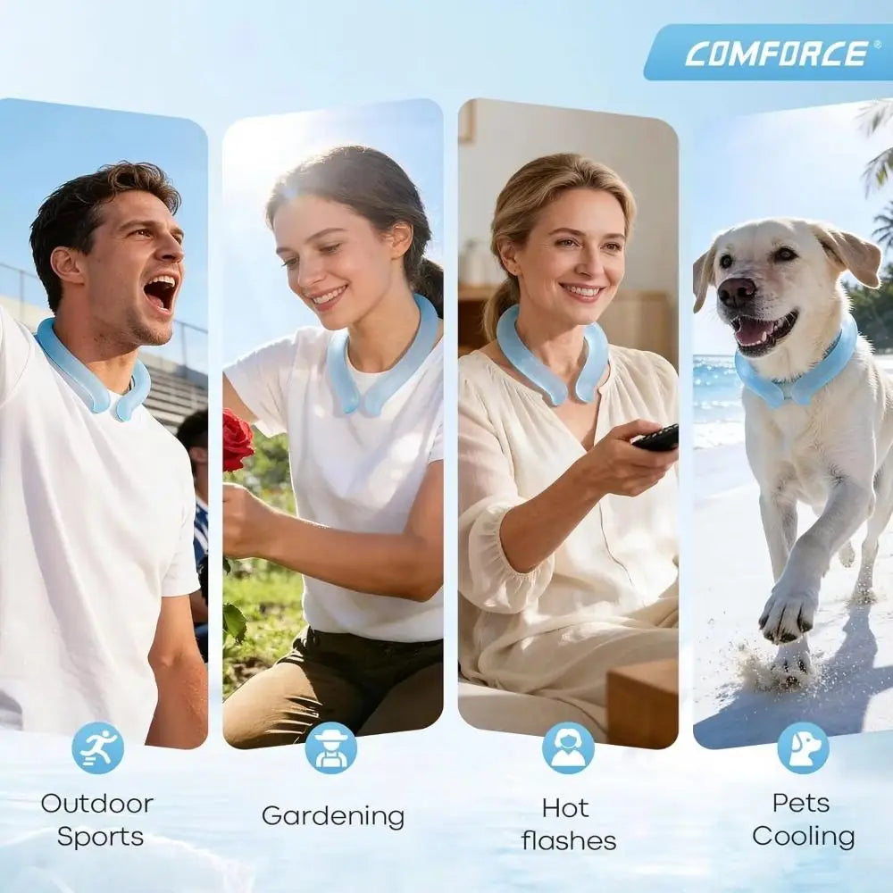 Portable Instant Cooling Cooling Collar Wearable Reusable Ice Neck Cooler Non-toxic PCM Cooling Device Outdoor