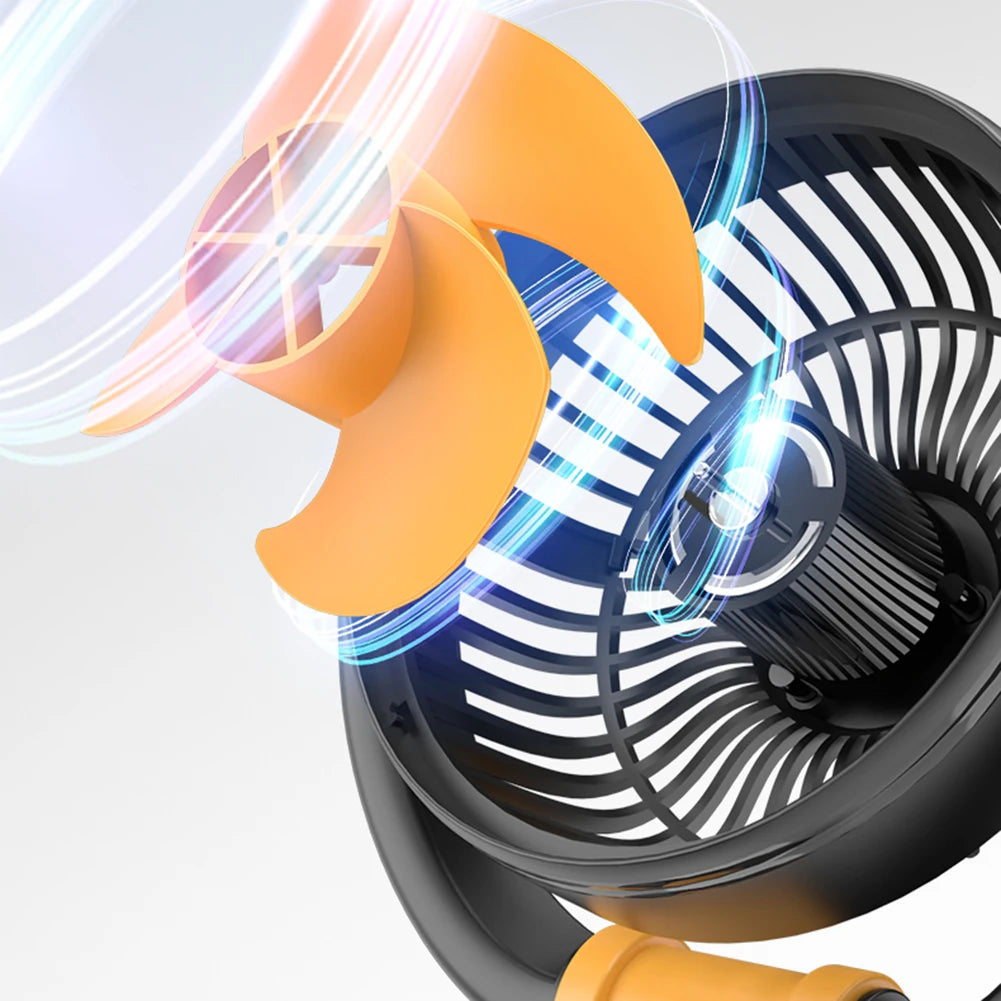 5V/12V/24V Electric Car Cooler Low Noise Auto Ventilation Fan 360 Rotation Dashboard Air Vent Cooling Fan Summer Car Accessories
