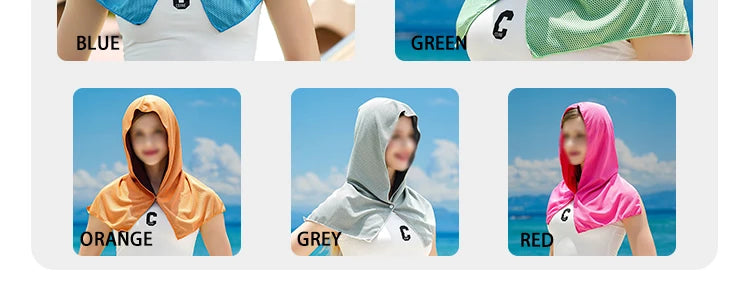 Cooling Hoodie Towel - UV Protection, Quick Drying, Perfect for Sports, Camping, Workouts, Cycling, Golf, Running, Hiking, and F